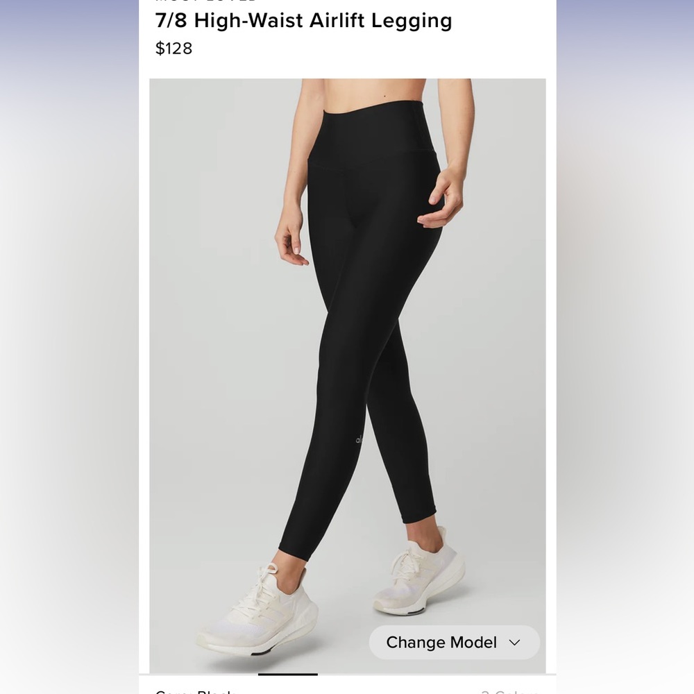 Alo 7/8 High Waisted Air Lift Legging- Black XS